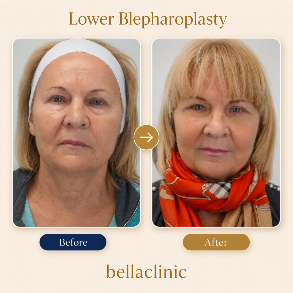Lower Blepharoplasty before and after result