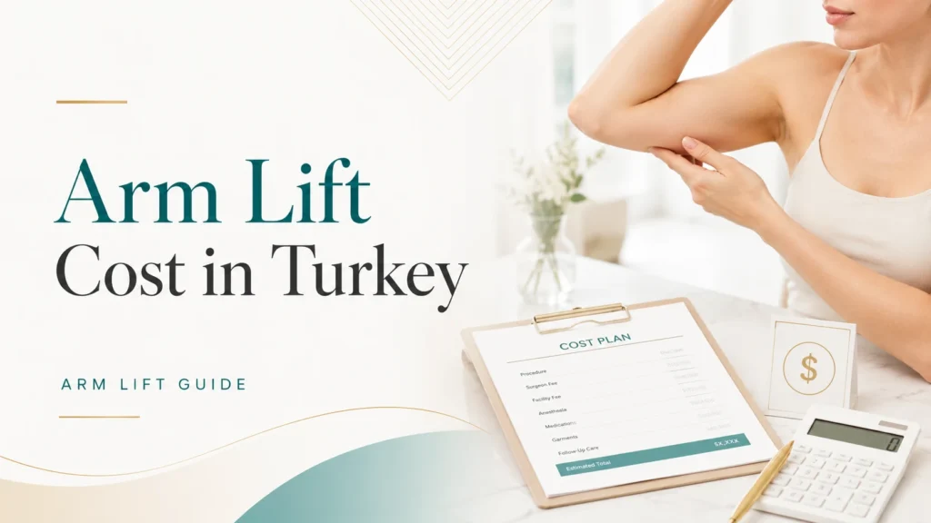 Arm lift consultation in Turkey illustrating treatment planning and factors that can affect brachioplasty cost