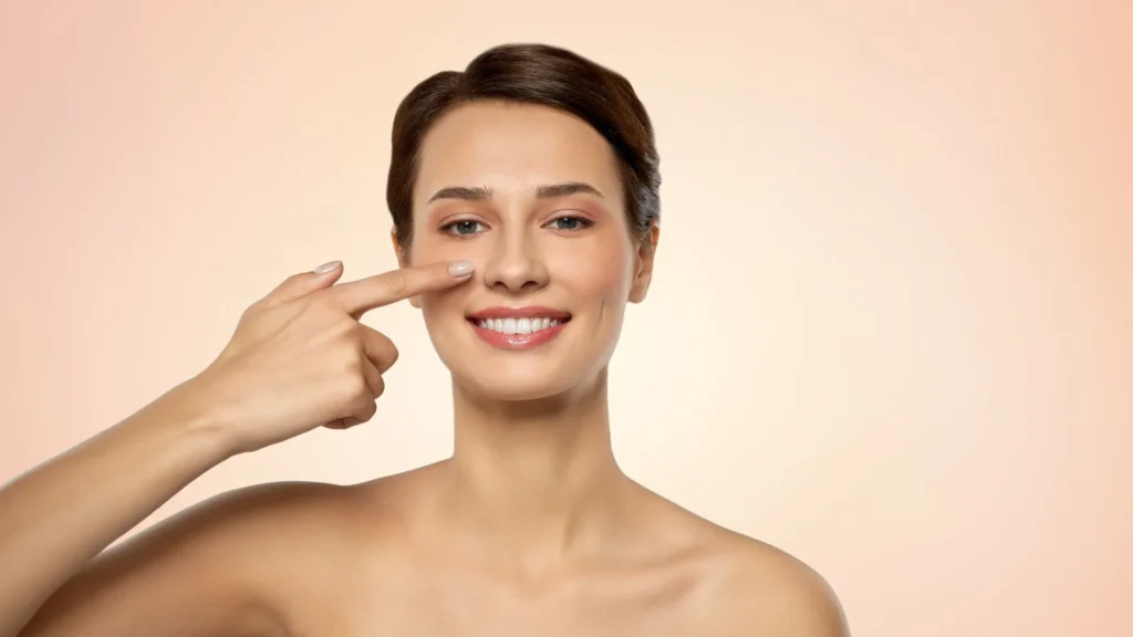 Medical illustration comparing open and closed rhinoplasty access using the same realistic nasal anatomy.