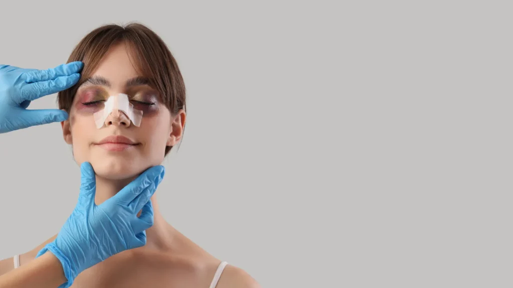 3D revision rhinoplasty model showing structural cartilage grafts used to support and reconstruct the nasal framework.